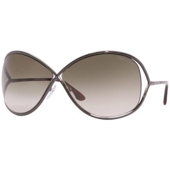 Tom Ford Sunglasses Miranda TF130 36F Shiny Bronze Frames Gradient Green Lenses - Picture 1 of 4